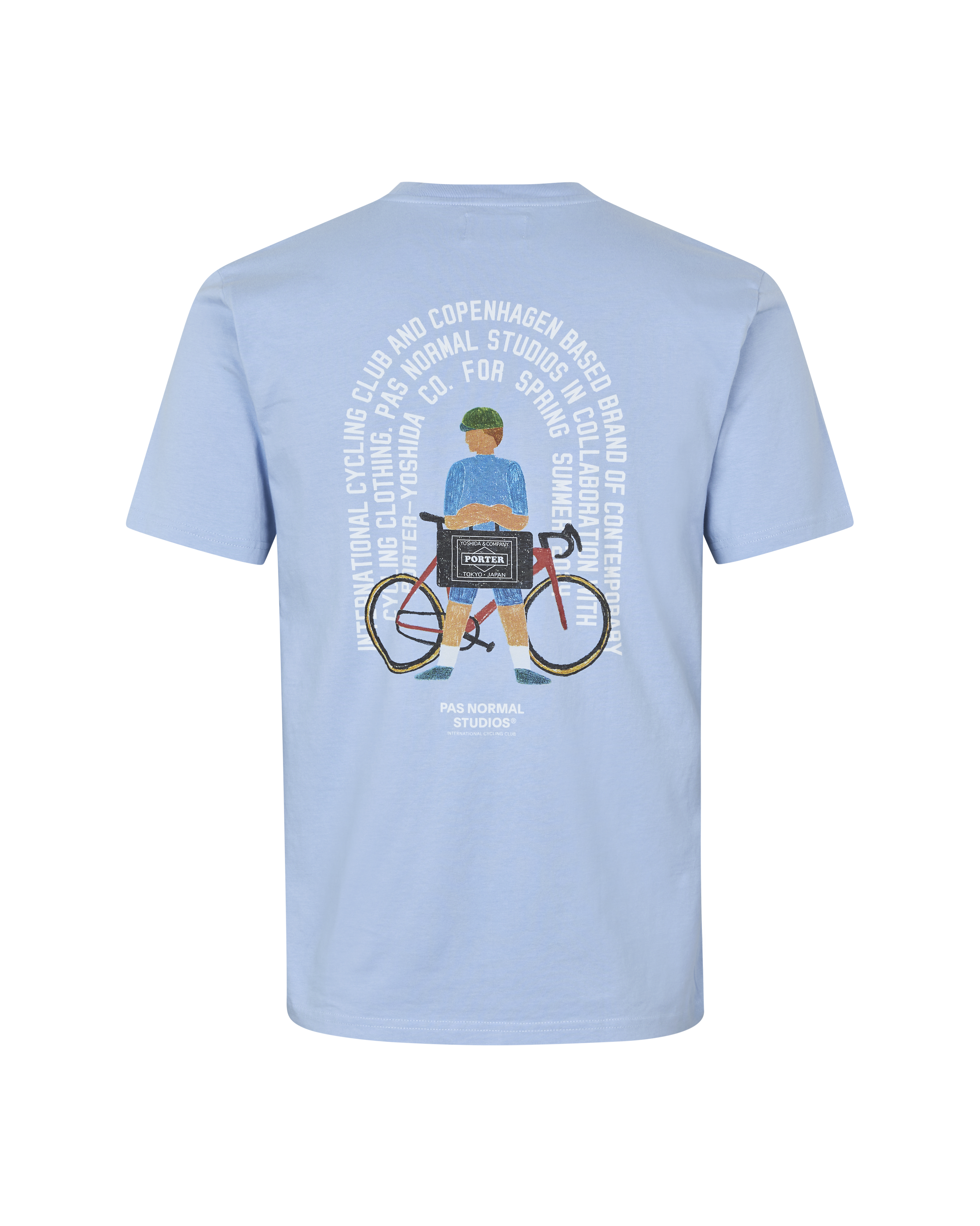 Porter Off-Race T-Shirt - Pale Blue